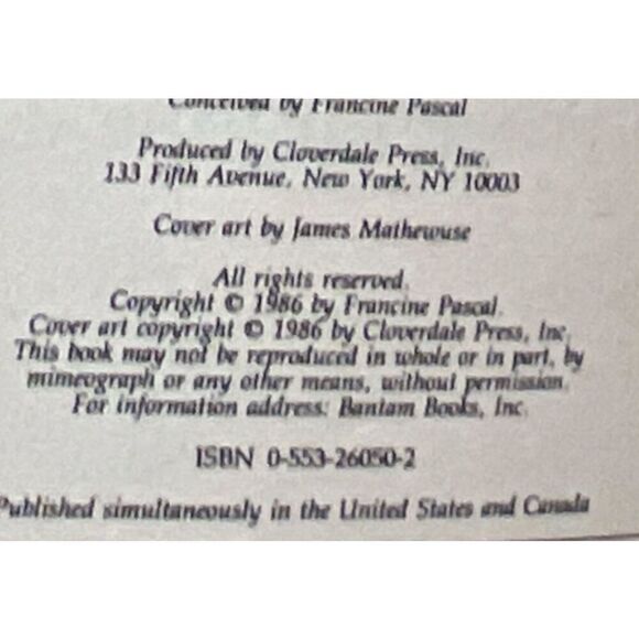 Bundle Sale 3 for $15 | Sweet Valley High | Super Edition Malibu Summer | 1986 - Picture 6 of 9